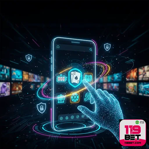 Imagem da app 119bet destacando opções de apostas, promovendo o site 119bet para usuários brasileiros.