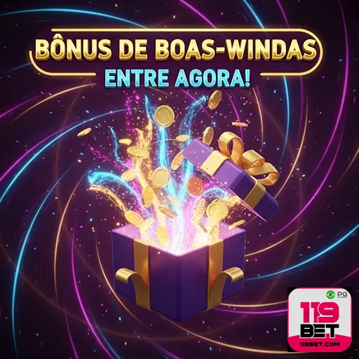 Imagem promocional da 119bet com destaque para o bônus, reforçando a oferta do site de apostas.