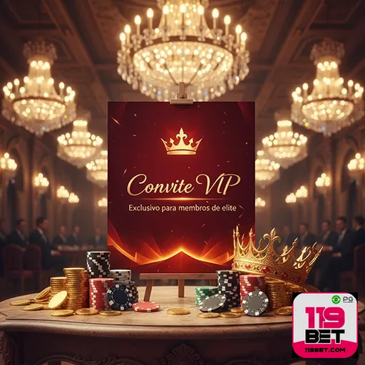 Imagem promocional do 119bet destacando o programa VIP 119bet, reconhecendo sua exclusividade e benefícios no site.
